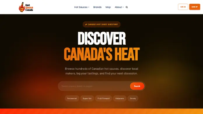 Hot Sauce Canada website screenshot